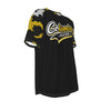Black Columbus Soccer Black and Yellow Camouflage Sleeve Shirt – Retro Street Soccer Style Tee