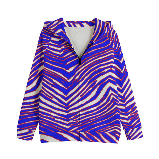 Buffalo football Kid's Zip Up Raglan Sleeve Hoodie | 310GSM Cotton