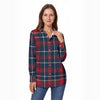 arizona wildcats tartan plaid navy red women's long sleeve shirt navy red tartan plaid game day fashion