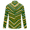 White Smoke Green Bay Football Yellow Green Women’s Quarter Zip Long Sleeve Sport Shirt – Game Day Streetwear