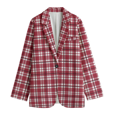 Alabama Crimson Tide Tartan Plaid Crimson White Women's Leisure Blazer
