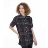 women huskies plaid football fashion top