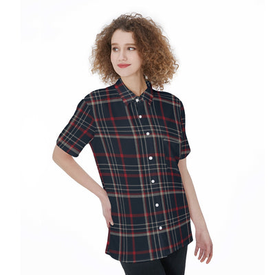 women huskies plaid football fashion top