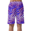 White Smoke Buffalo Football Men's Casual Shorts – Red Blue White Zebra Game Day Style