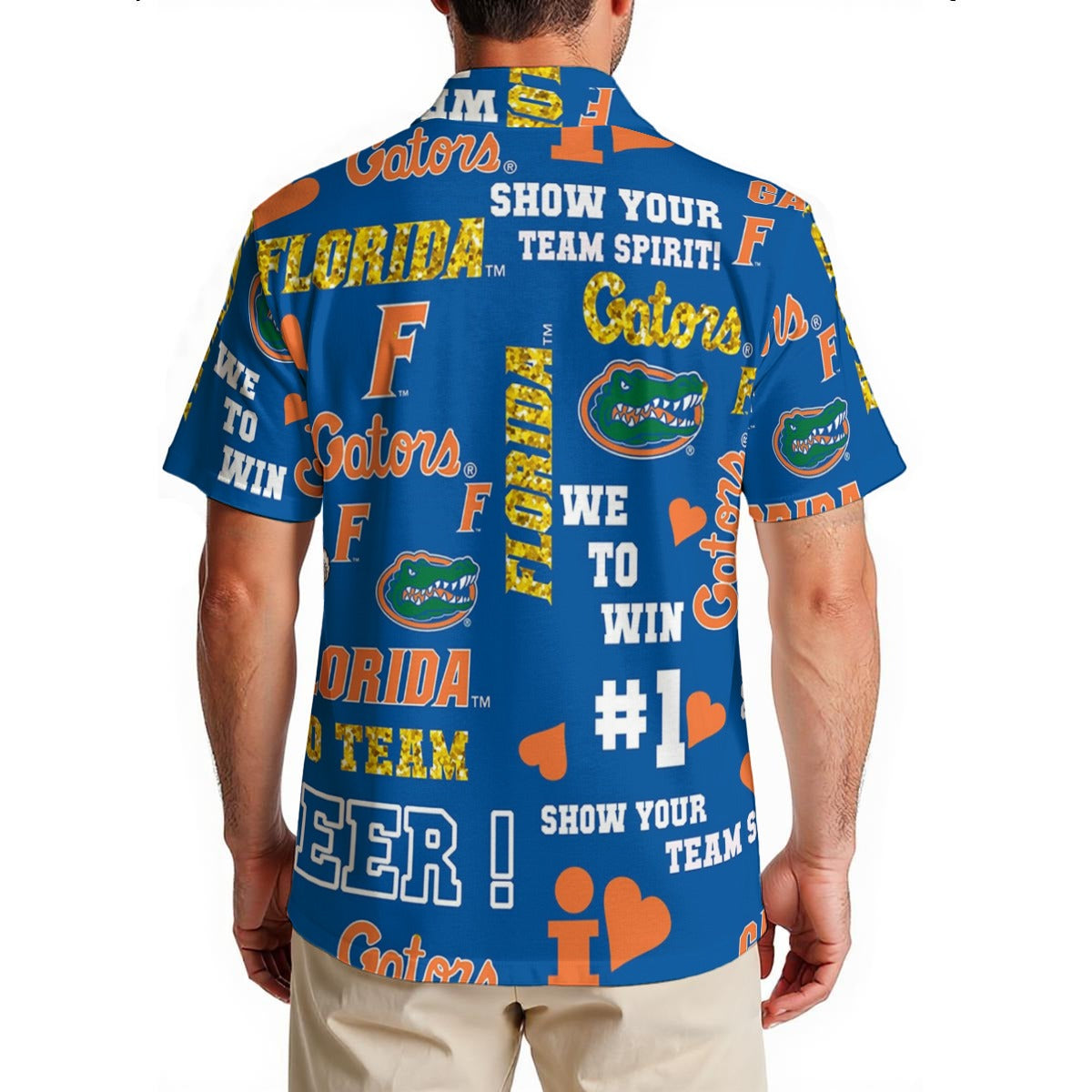 Florida Gators Men's Hawaiian Shirt|150GSM - college football fan apparel sportswear product image 2.0