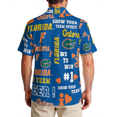 Florida Gators Men's Hawaiian Shirt|150GSM - college football fan apparel sportswear product image 2.0