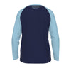 Dark Slate Gray Charlotte NC Est 1768 Long Sleeve Shirt – Navy Light Blue Varsity Raglan Tee