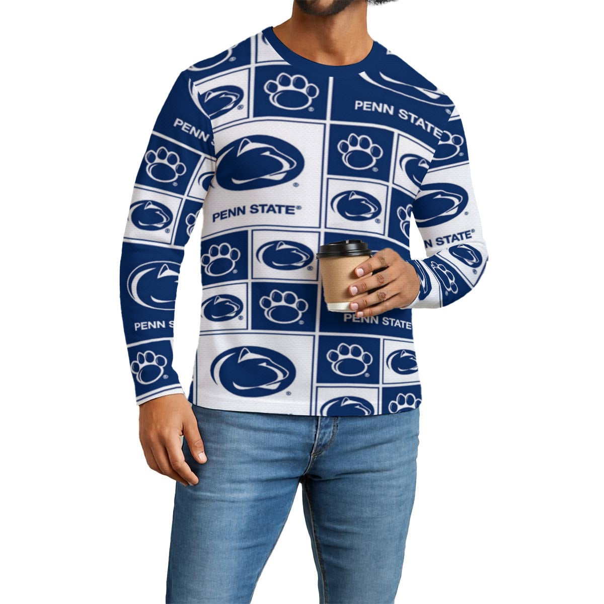 Penn State - Nittany Lions Men's Long Sleeve T-Shirt White varsity sports apparel