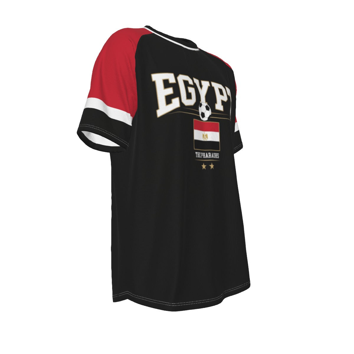 Egypt Soccer T-Shirt Black Red – Egypt Football Shirt The Pharaohs Fan Tee streetwear fashion product image 5