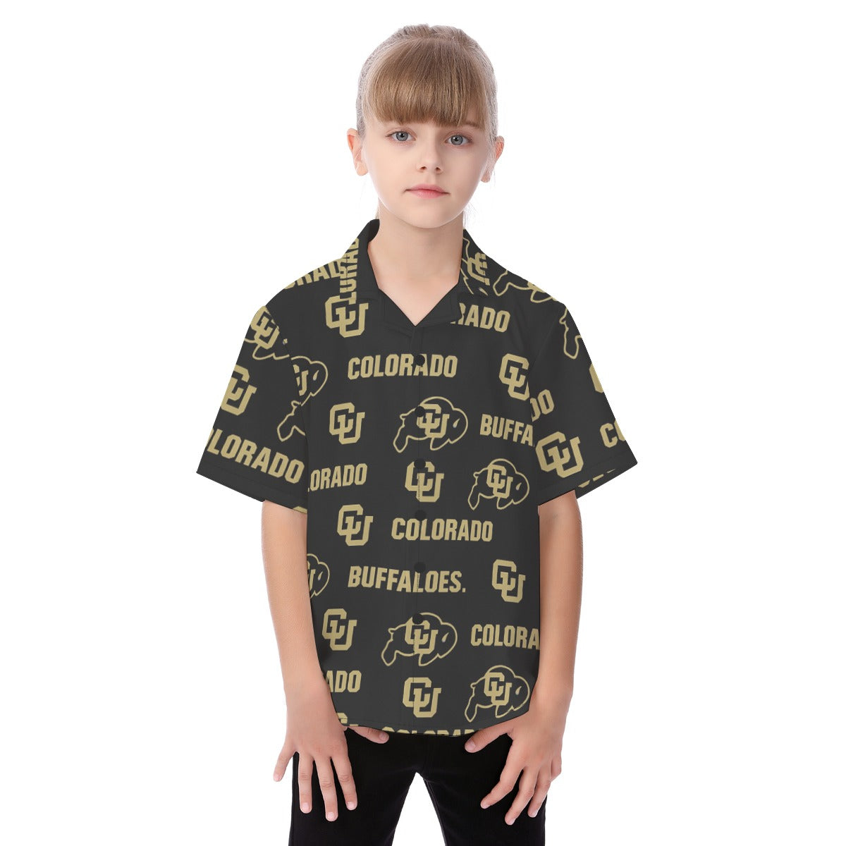 Colorado Buffaloes Kid's Hawaiian Vacation Shirt varsity sportswear product image 1.0