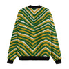 White Smoke Green Bay football yellow green zebra Fleece Jacket