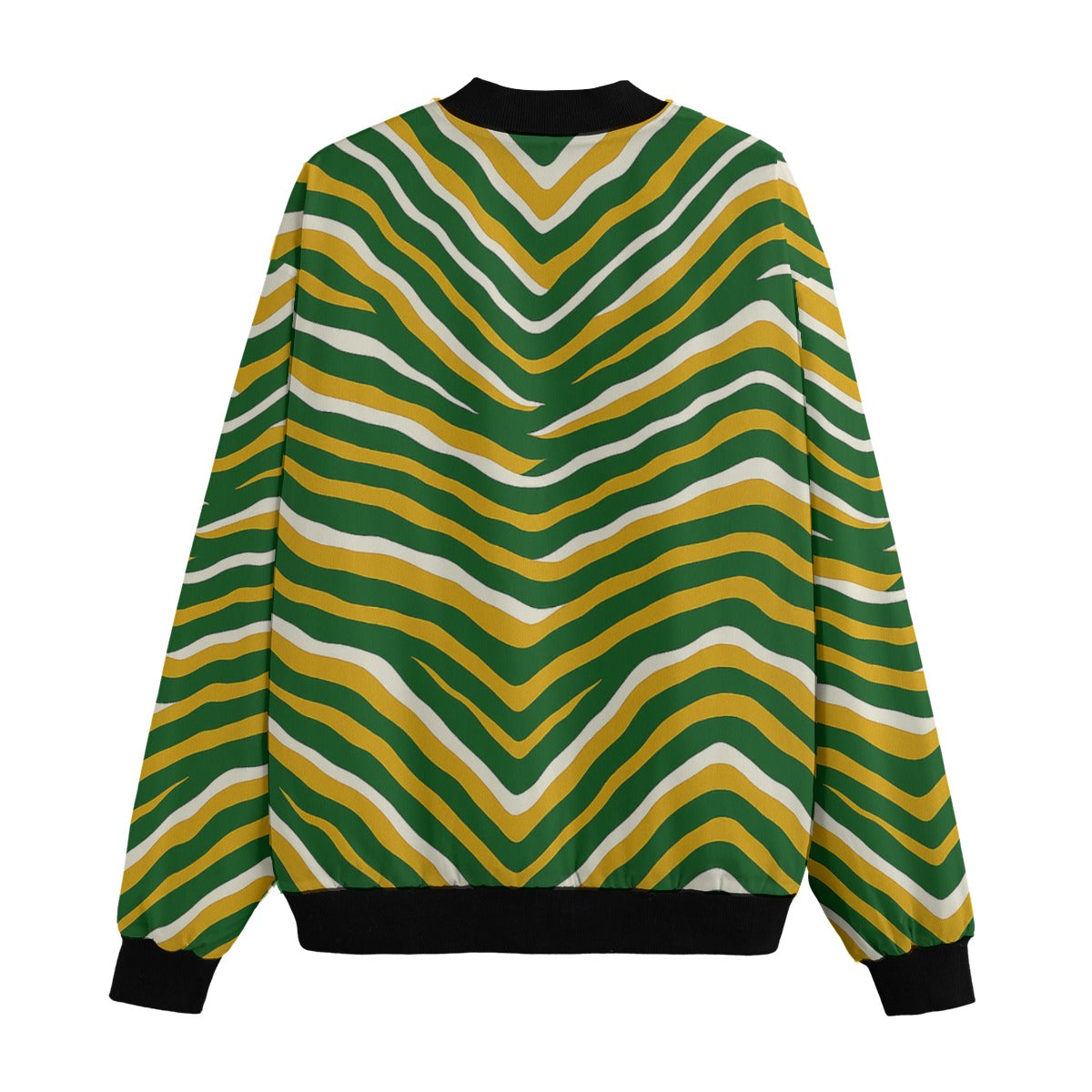 White Smoke Green Bay football yellow green zebra Fleece Jacket