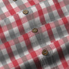 Slate Gray Alabama Football Casual Lapel Shirt Men – Crimson Plaid Long Sleeve 125GSM Cotton