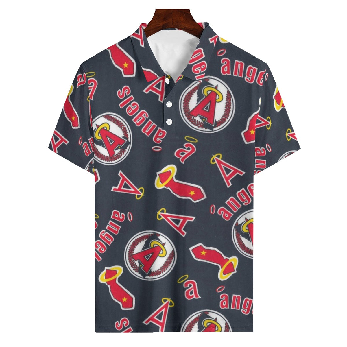 Los Angeles Angels Men's Polo Shirt | 180GSM los angeles angels baseball fan apparel california game day outfit