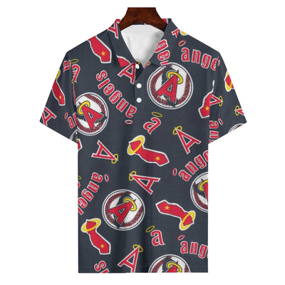 Los Angeles Angels Men's Polo Shirt | 180GSM los angeles angels baseball fan apparel california game day outfit