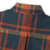 Auburn Tigers Tartan Plaid Navy Orange Women's Shirt | 125GSM Cotton