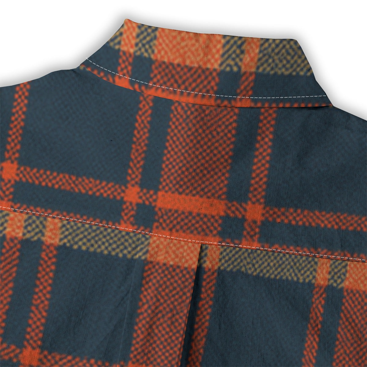 Auburn Tigers Tartan Plaid Navy Orange Women's Shirt | 125GSM Cotton