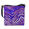 White Smoke Minimalist Square Crossbody Bucket Bag – Red Blue White Zebra Game Day Style
