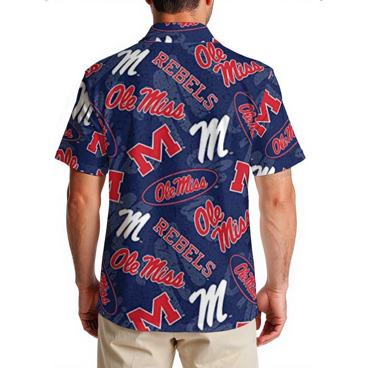 Ole Miss Rebels  Men's Hawaiian Shirt|150GSM varsity sportswear product image 2.0