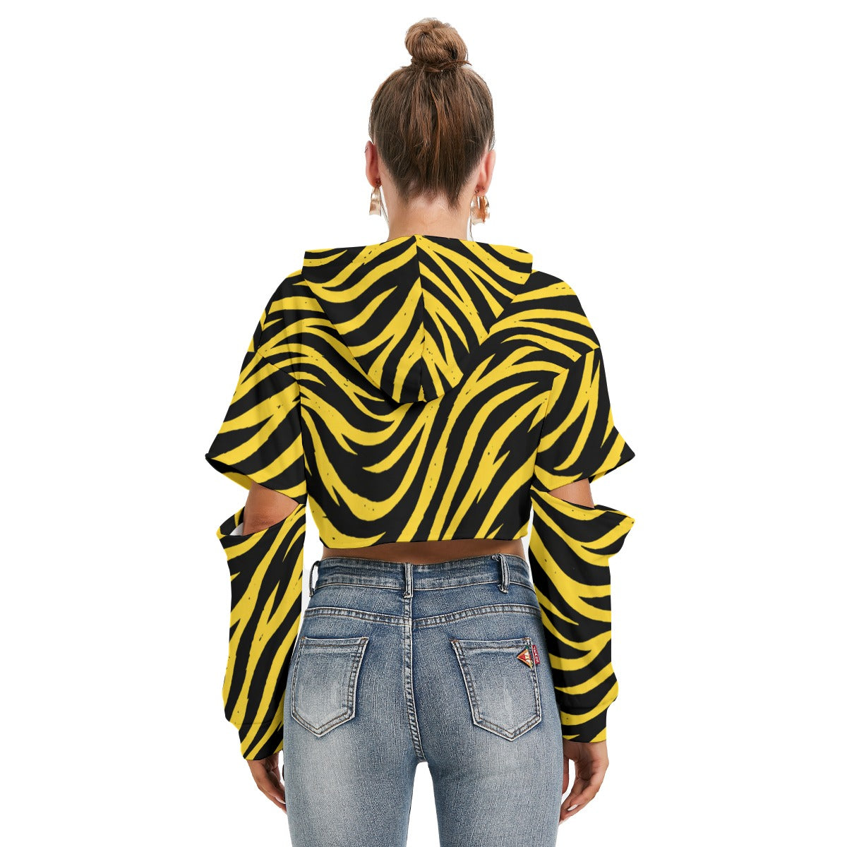 Iowa football Women's Heavy Fleece Hoodie With Hollow Out Sleeve - Big Ten football apparel varsity sportswear product image 4.0