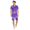 White Smoke Buffalo football zebra Men's Short Sleeve Shirt Set