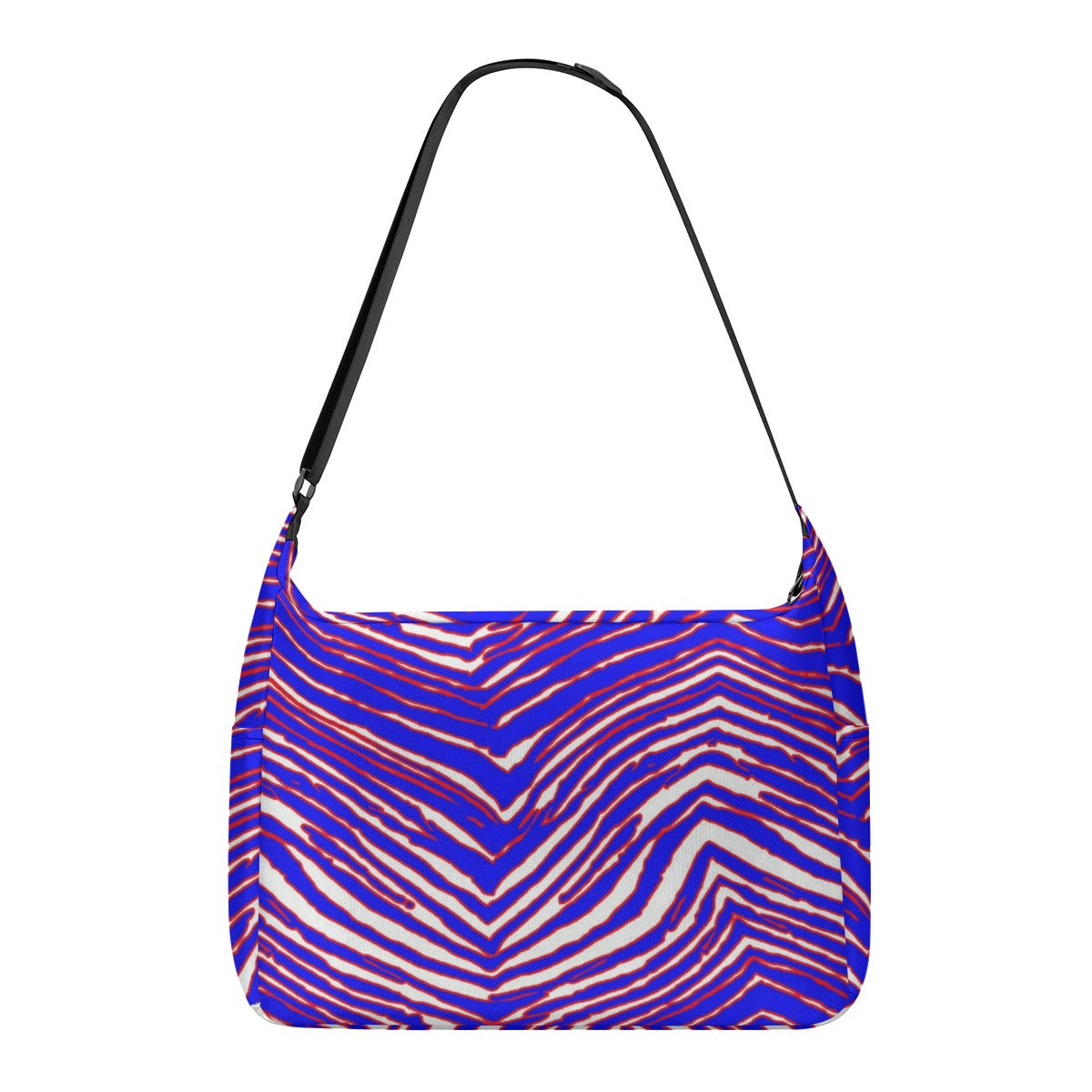White Smoke Messenger Bag – Red Blue White Zebra Game Day Style