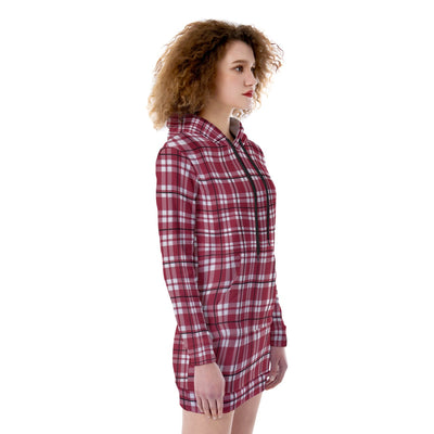 alabama crimson tide tartan plaid crimson white women's heavy fleece long hoodie crimson white tartan plaid game day fashion