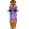 White Smoke All-Over Print Pajamas – Red Blue White Zebra Game Day Style