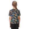 jacksonville-jaguars-kids-t-shirt teal black football close-up design detail
