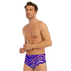White Smoke All-Over Print Men's Triangle Swim Trunks – Red Blue White Zebra Game Day Style