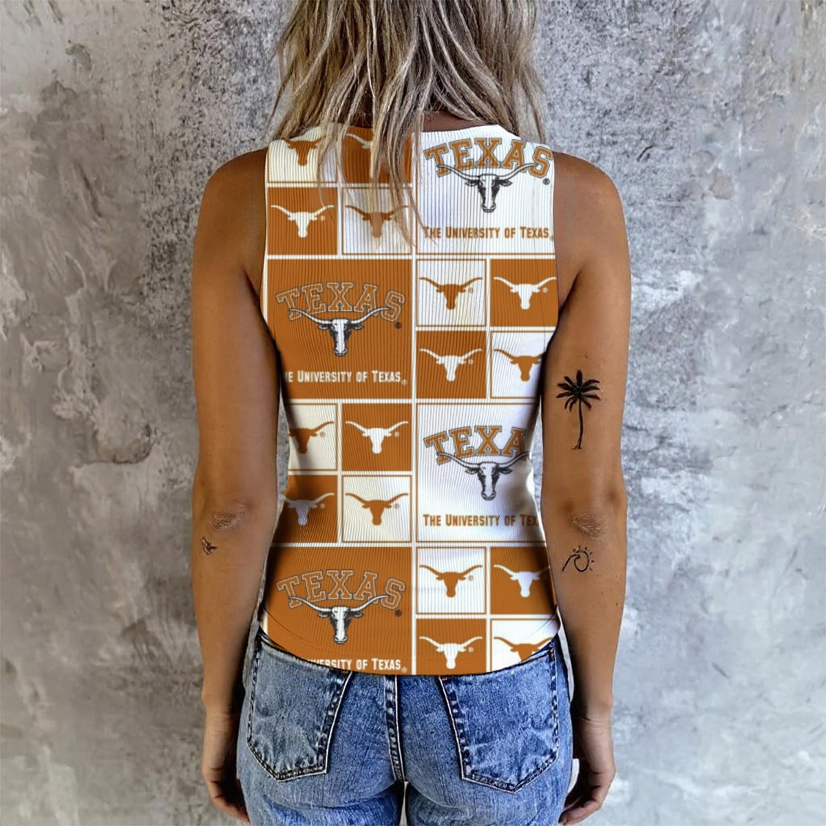 Texas at Austin - Longhorns Women's Button Vest White varsity sports apparel