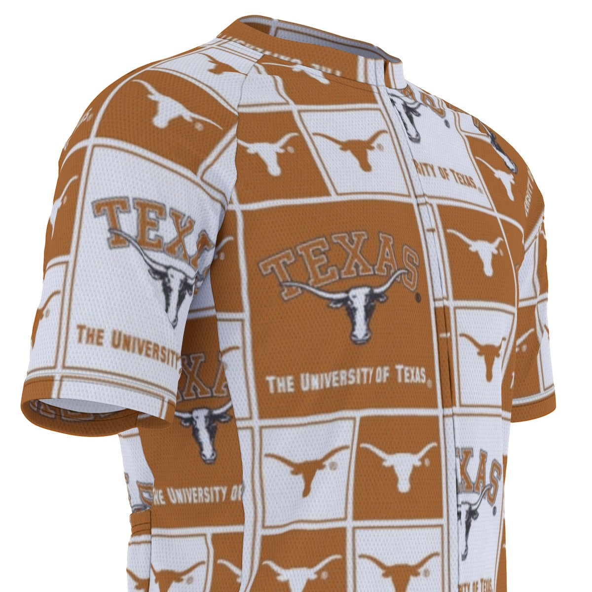 White Smoke Texas at Austin - Longhorns Raglan Men's Cycling Jersey