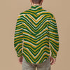 Tan Green Bay football Men's Slim Fit Long Sleeve Shirt