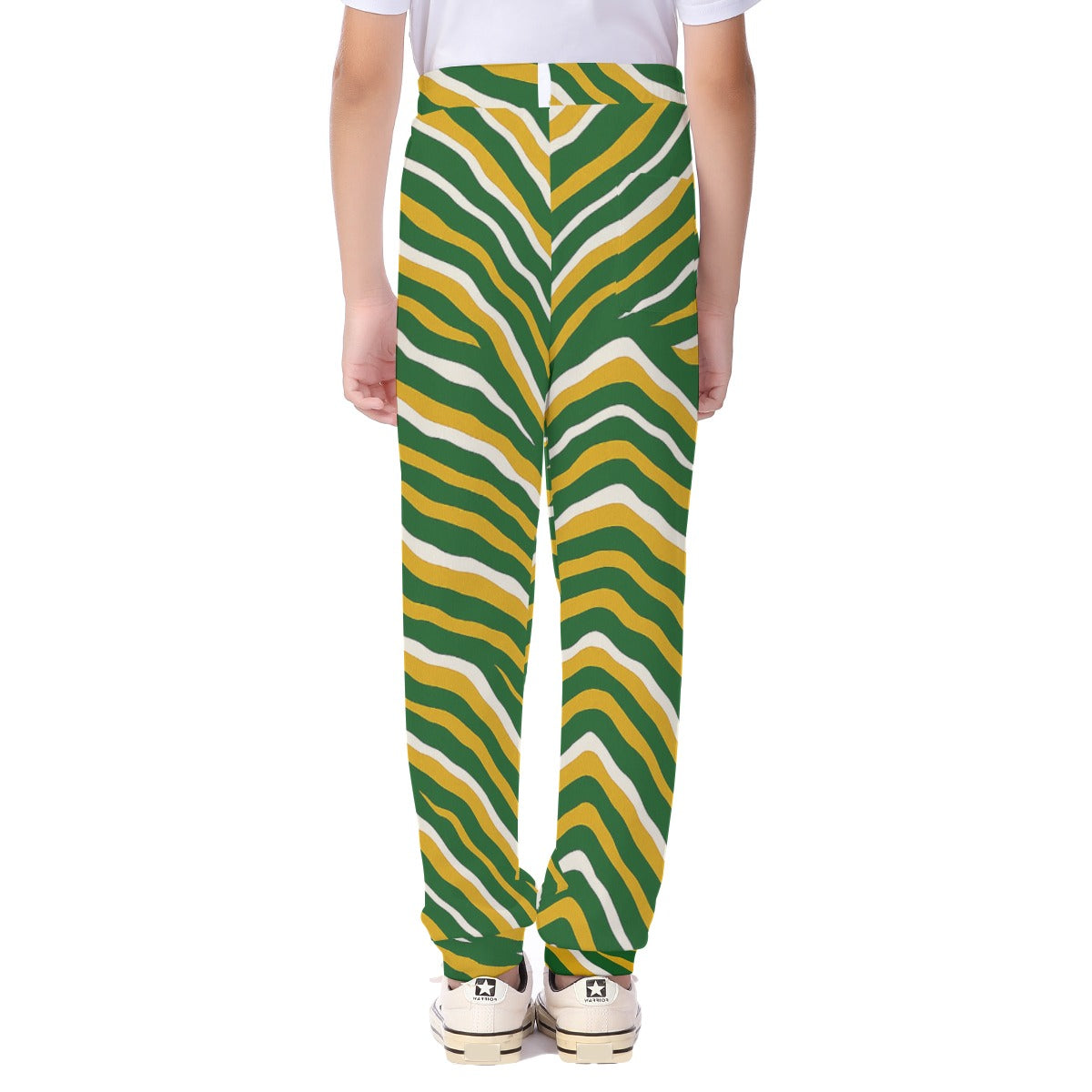 Green Bay football yellow green zebra Kid's Casual Pants