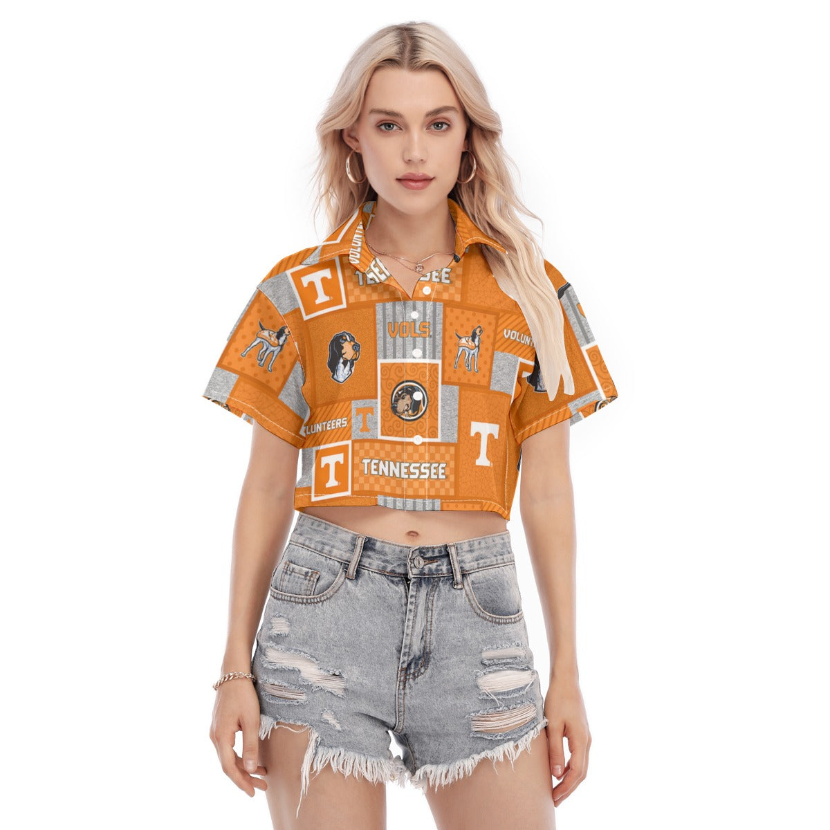 Tennessee Volunteers Women's Cropped Shirt - college football fan gear varsity sportswear product image 1.0