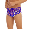 White Smoke Buffalo Football Men's Triangle Low-rise Underwear – Red Blue White Zebra Game Day Style