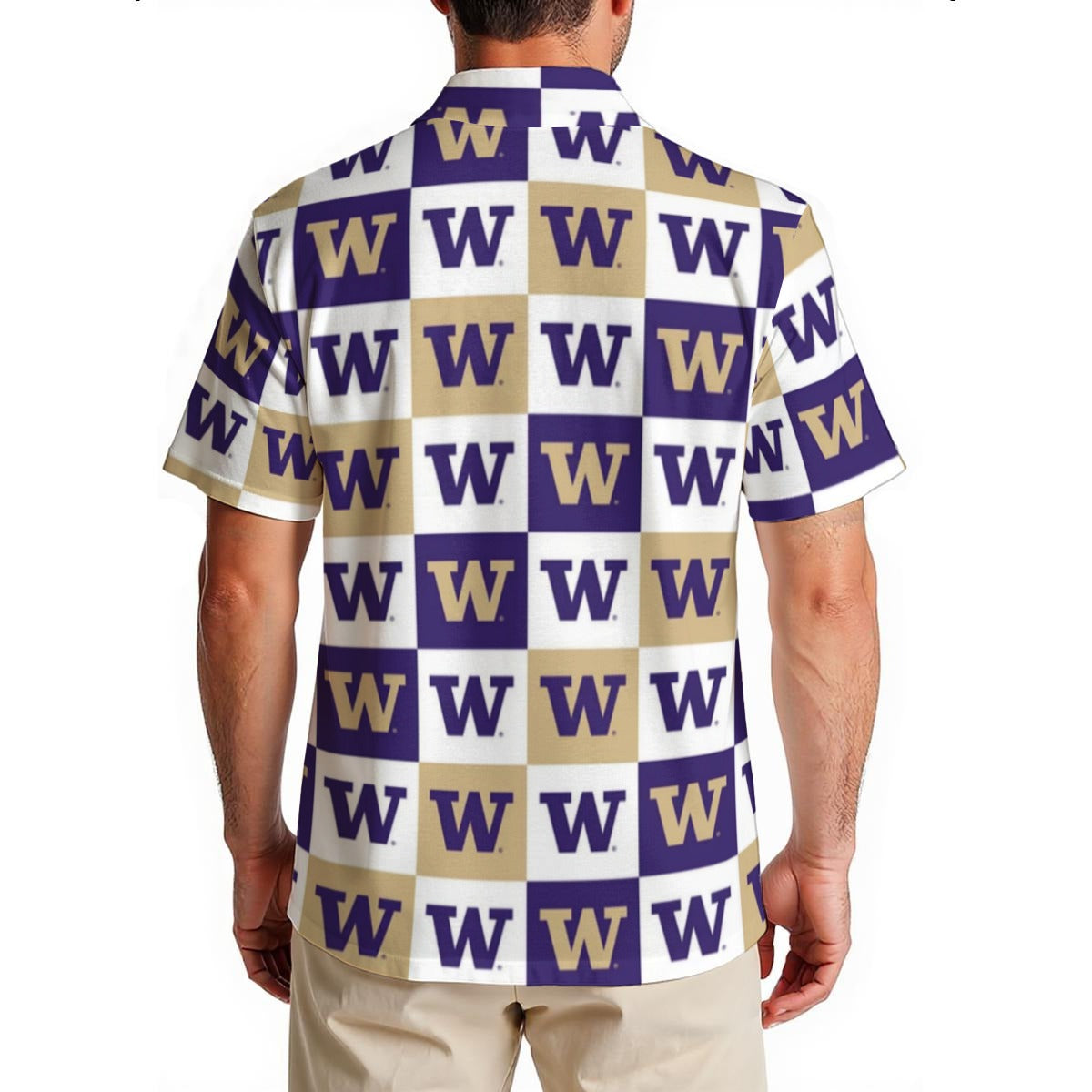 Washington Huskies Men's Hawaiian Shirt|150GSM varsity sportswear product image 2.0