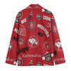 White Smoke Nebraska Football Suit Blazer