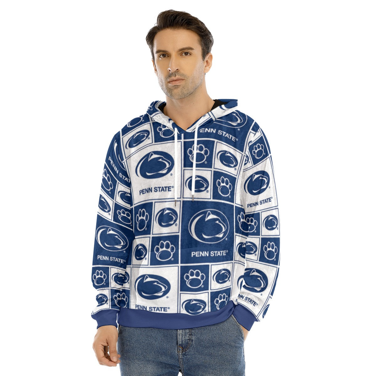Penn State - Nittany Lions Men's Pullover Hoodie | Velvet White varsity sports apparel