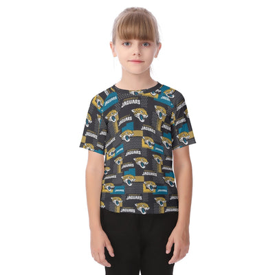 Jacksonville Jaguars Kid's T-shirt teal black football back view game day look