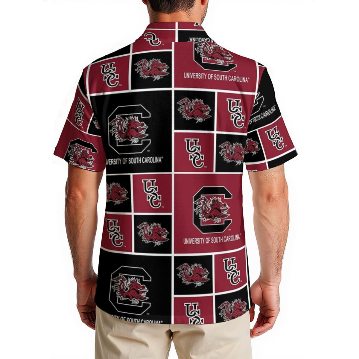 South Carolina Gamecocks Men's Hawaiian Shirt|150GSM - college football fan gear varsity sportswear product image 2.0