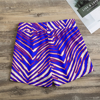 Rosy Brown Buffalo Zebra Football Women’s Casual Shorts – Easy Game Day Summer Style