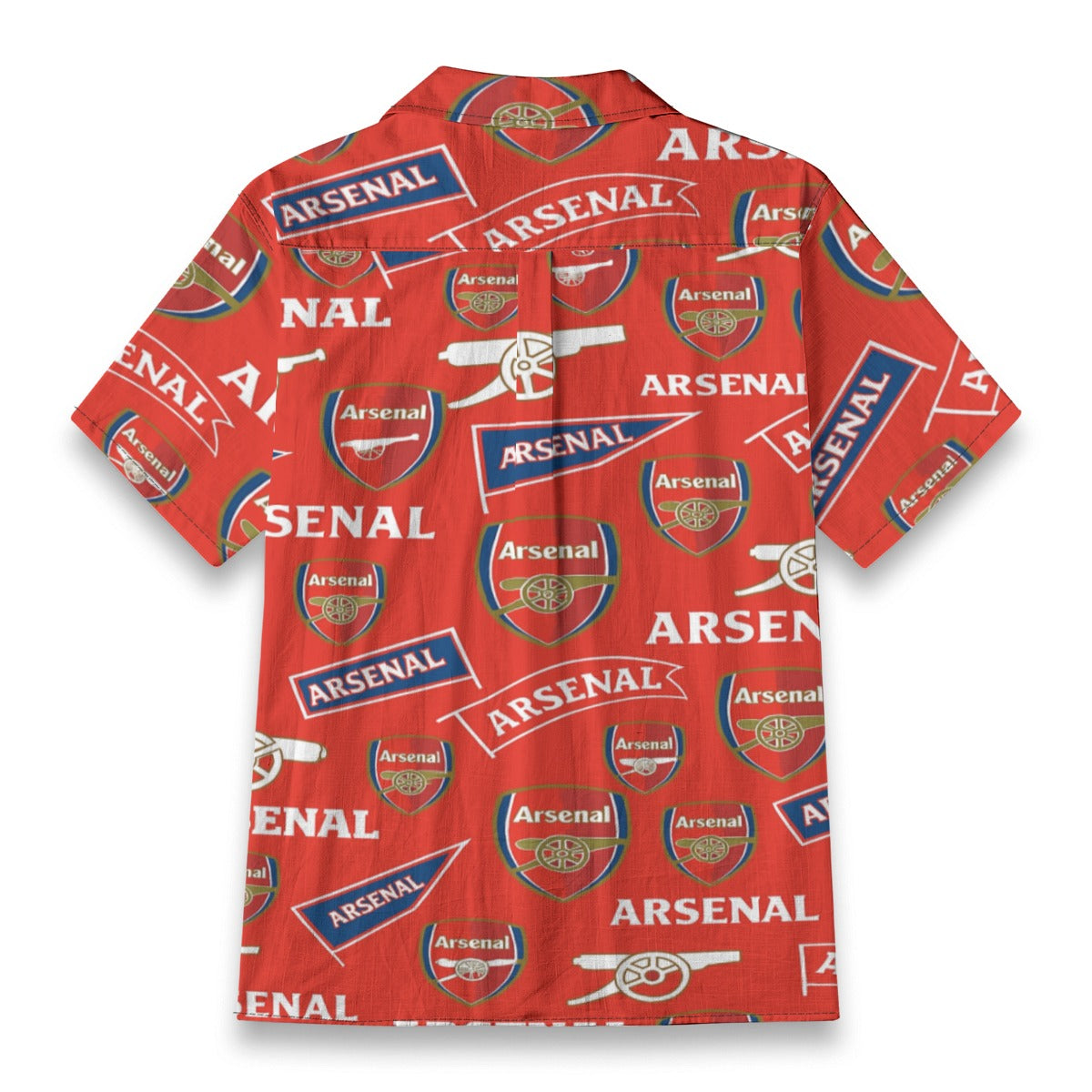 Arsenal FC  Men's Casual Hawaiian Short Sleeve Shirt | 125GSM Cotton