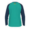Light Sea Green San Francisco Baseball and City Life Raglan Long Sleeve Shirt – Teal and Navy