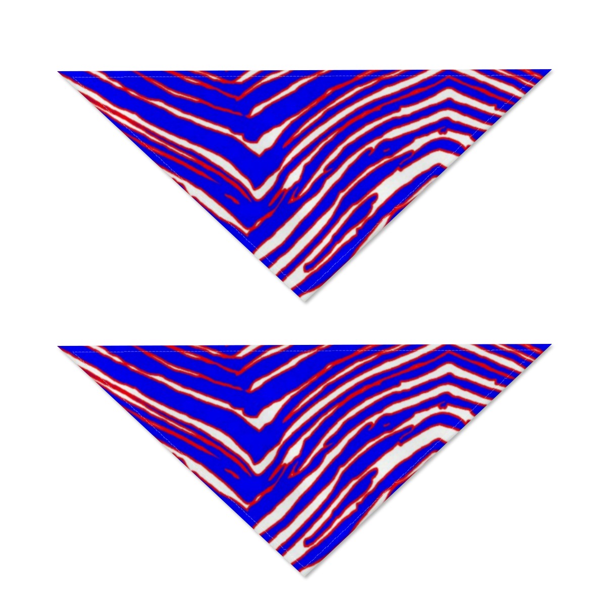 Buffalo football Pet's Scarf – Red Blue White Zebra Game Day Style