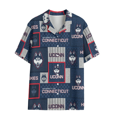 Connecticut Huskies Women's Hawaii Shirt | 120GSM White game day varsity apparel