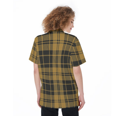 colorado buffaloes tartan plaid black gold  women tartan plaid game day shirt