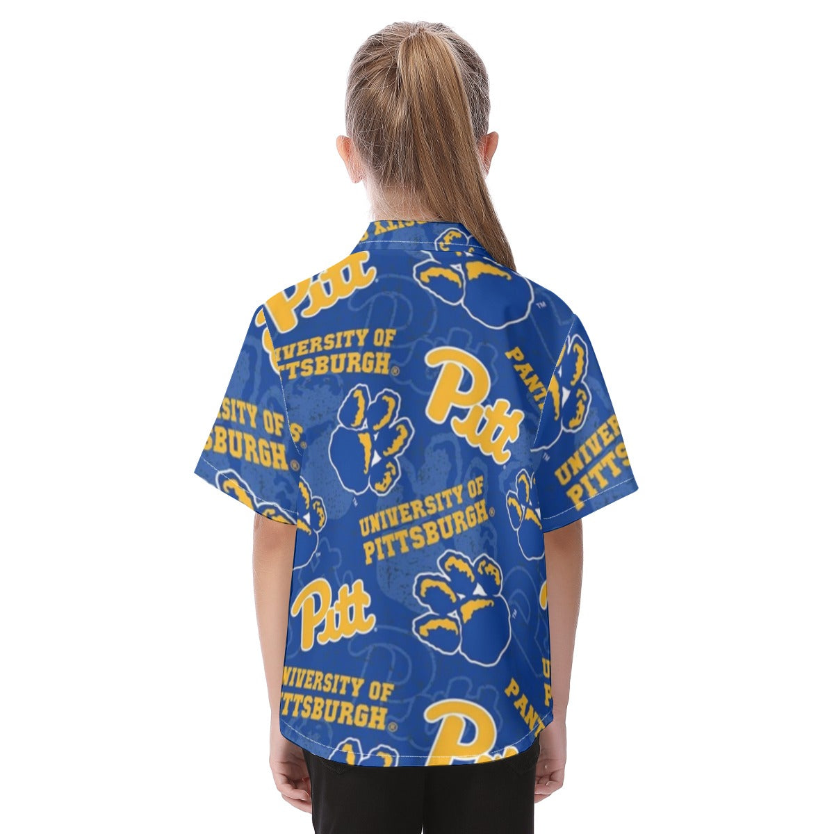 Pittsburgh Panthers Kid's Hawaiian Vacation Shirt streetwear fashion product image 4