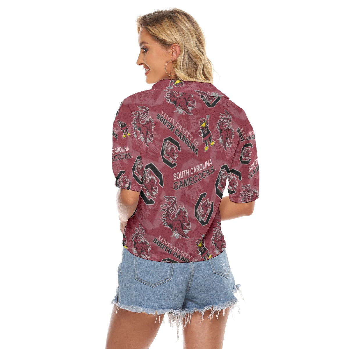 South Carolina Gamecocks Women's V-neck Shirts - college football fan gear varsity sportswear product image 4.0