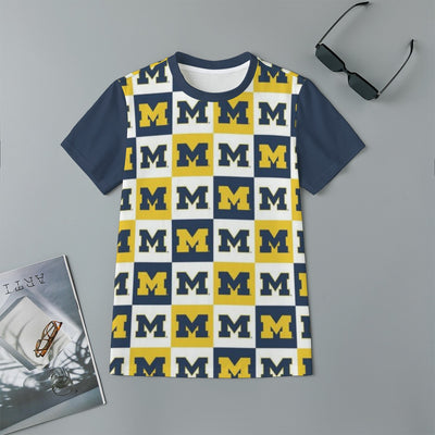 Michigan - Wolverines Children's Short-Sleeve T-Shirt | 180GSM Cotton – football shirt, game day outfit, image 1.0